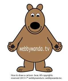 webbywanda.tv's how to draw a cartoon bear