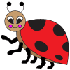 How to draw a Cartoon Ladybug