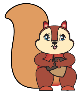 Webby Wanda's How to draw a cartoon Squirrel step 6