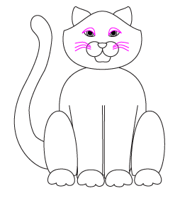 How to draw a cartoon Cat step 5