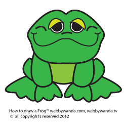 How to draw a cartoon frog step 6