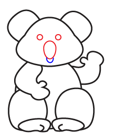 How to draw a cartoon Koala