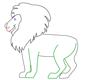 How to draw a cartoon Lion step 4