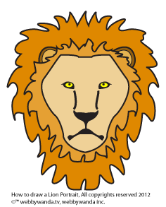 How to draw a Lion Portrait