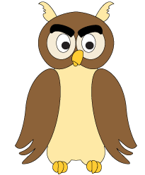 Webby Wanda's How to draw a Cartoon Owl Step 6