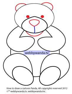 How to draw a Cartoon Panda step 3 webbywanda.tv