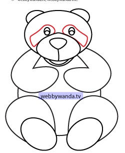 How to draw a cartoon Panda step 4 webbywanda.tv