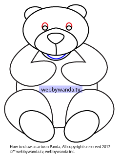 How to draw a Cartoon Panda step 5