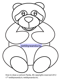 How to draw a cartoon Panda step 6 webbywanda.tv