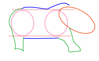 How to draw a cartoon Rhino step 2