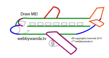 WebbyWanda.com how to draw a cartoon airplane step 3