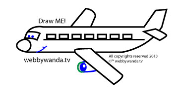 webbywanda.com how to draw a cartoon airplane step five