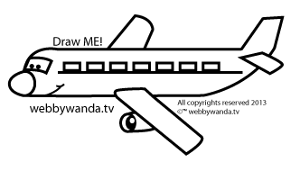WebbyWanda.com how to draw a cartoon airplane step six