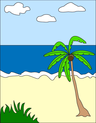 Web e Wandas How to draw a Tropical Beach Scene