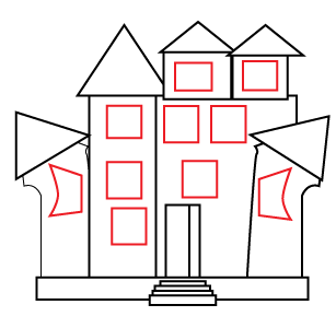 halloween how to draw easy haunted house  Clip Art Library